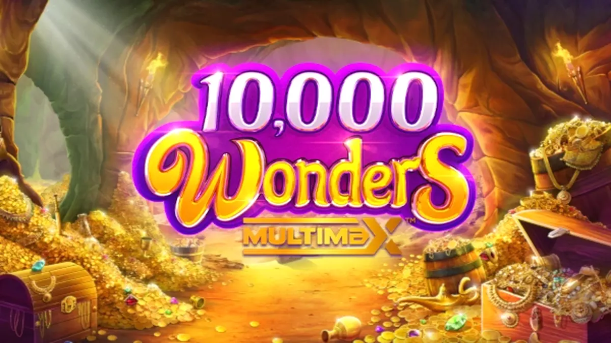 Interface vibrante do slot 10,000 Wonders Multimax